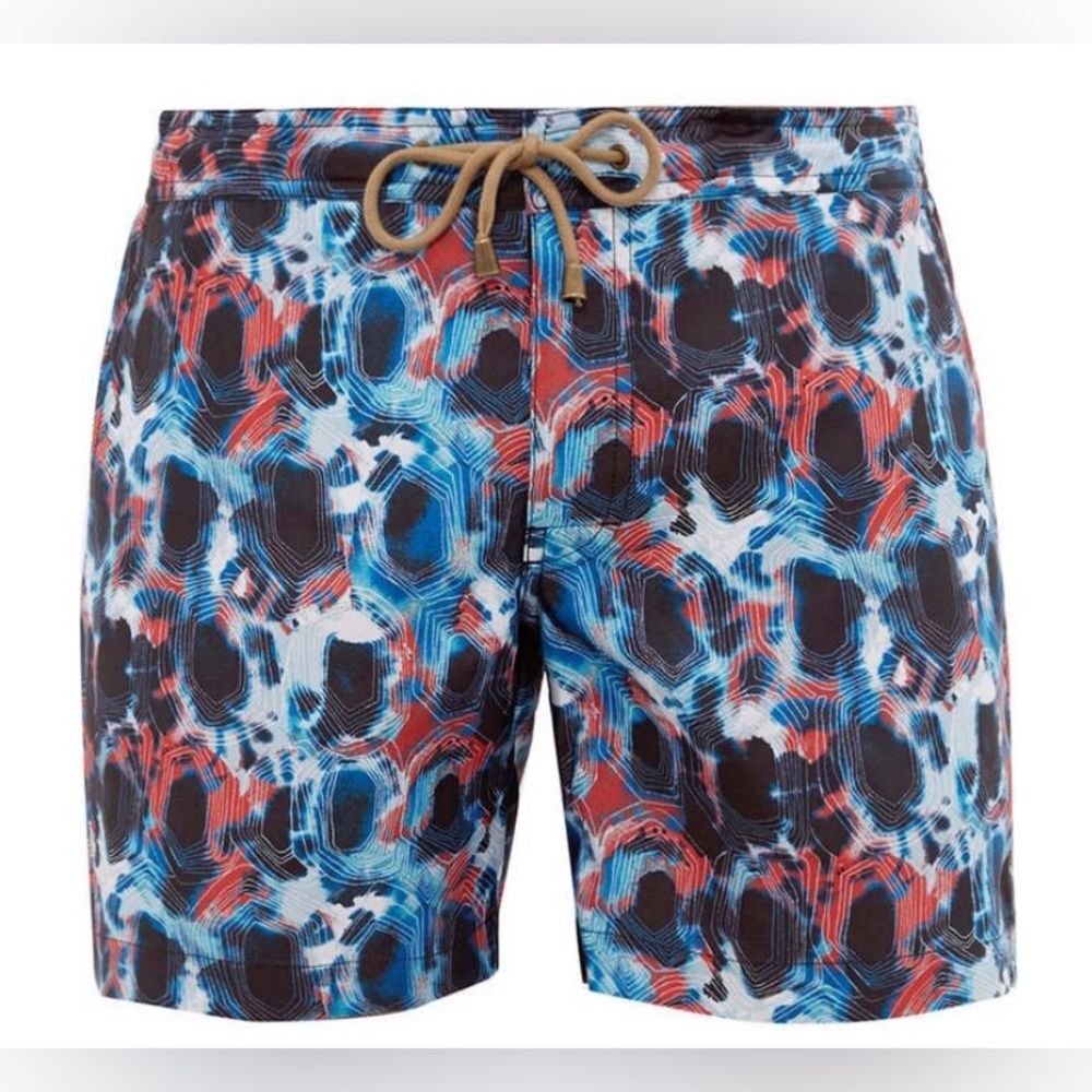 Thorsun Kids Boy Navy white tie-dye swim shorts Size 10 patriotic Swimwear Pool